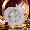 A simple, fashionable and creative white apple-shaped wall clock for the living room and bedroom Specification image